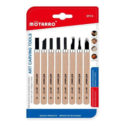 Set De Gubias Acero 8 Unidades