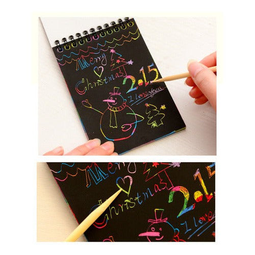 Set Papel Magico Negro Para Raspar