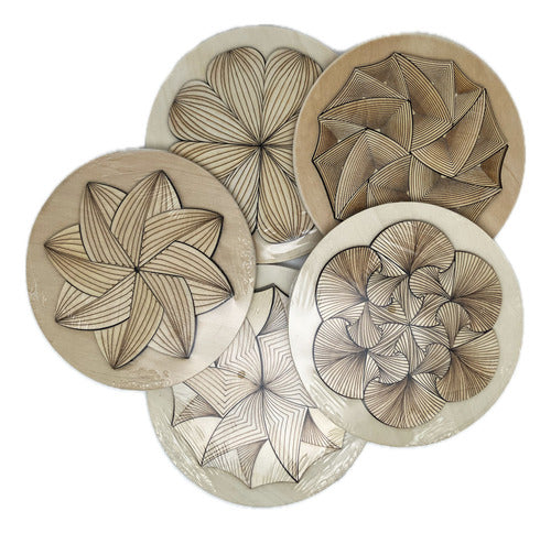 Rompecabezas Puzzle Redondo Madera Mandala