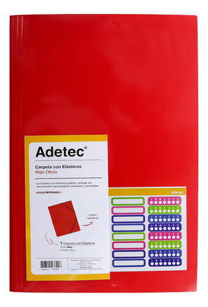 Carpeta Con Elástico Oficio Adetec