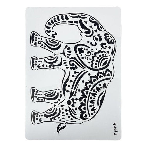 Plantilla Flexible Stencil Diseño Elefante