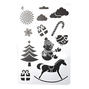 Plantilla Stencil 17x26 Cm Diseños Navidad