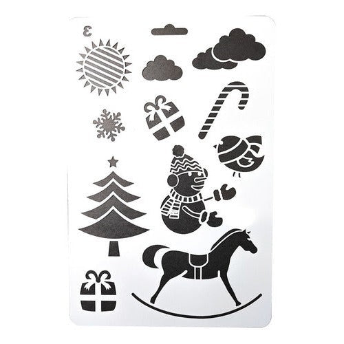 Plantilla Stencil 17x26 Cm Diseños Navidad