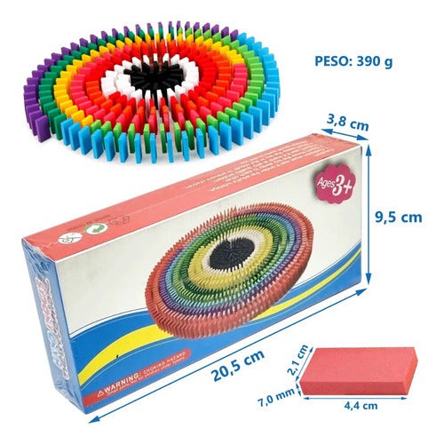 Juguete Bloques Madera Efecto Dominó 100 Piezas