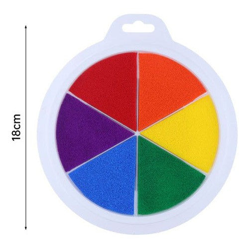 Almohadilla De Tinta De 6 Colores Para Niños