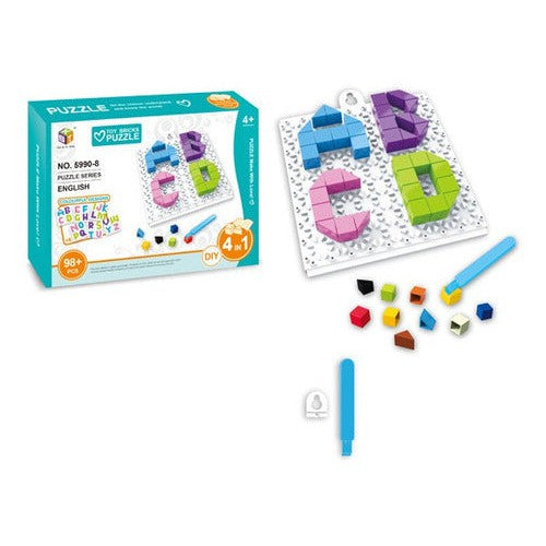 Puzzle Mosaico Abecedario 98 Piezas 4 En 1