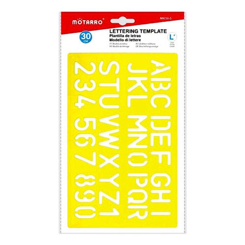 Plantilla Normógrafo Letras Abecedario 30 Mm