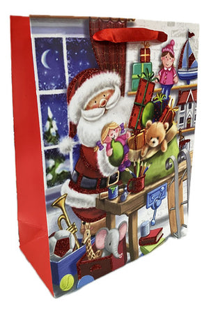 Bolsa De Regalo Chica Navidad 18x23x8 Cm