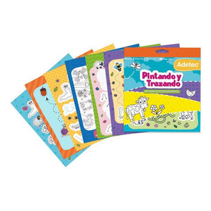 Block De Stickers Y Actividades Pintando Y Trazando