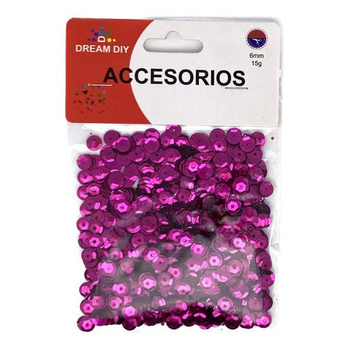 Lentejuelas Redondas 6mm Manualidades 15gr