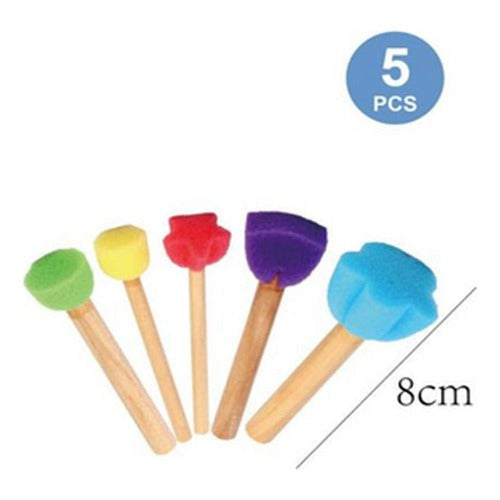 Kit Pinceles Esponja Para Poncear 5 Un