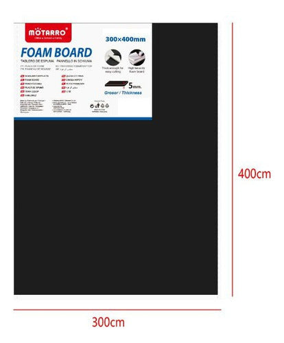 Cartón Pluma Negro 30x40 Cm 5 Mm