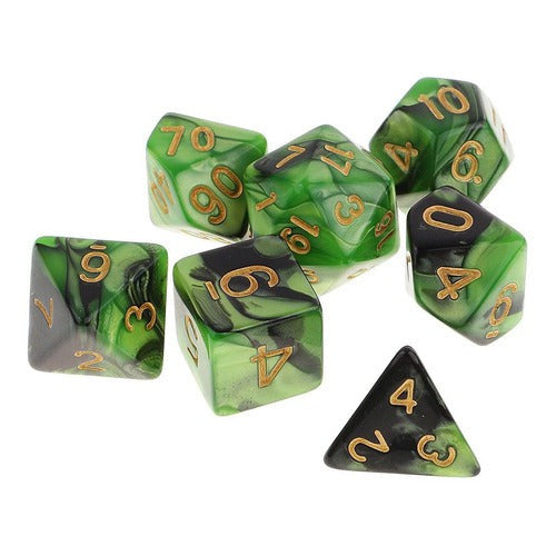 Set De 7 Dados Políedricos Acrílicos Matemática