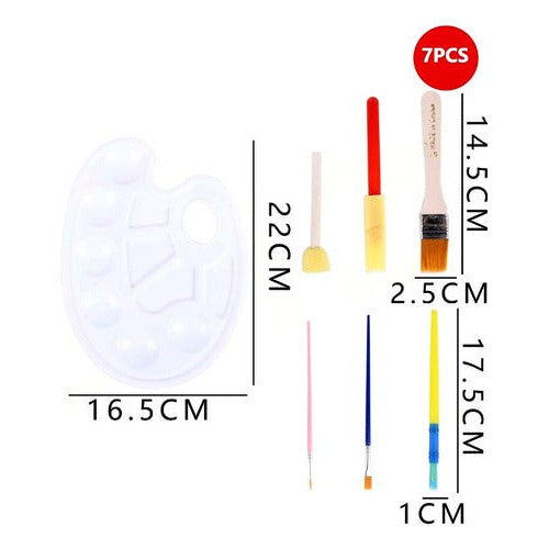 Set De Paleta Y Pinceles Para Pintar