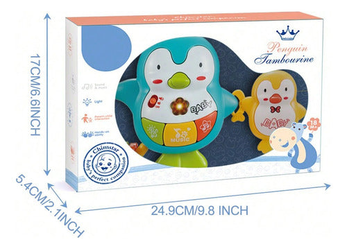 Juguete Sonajero Musical Luminoso Pingüino Bebé