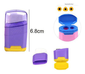 Sacapuntas Doble Con Depósito Y Goma