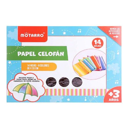 Carpeta Papel Celofan 14 Pliegos 6 Colores