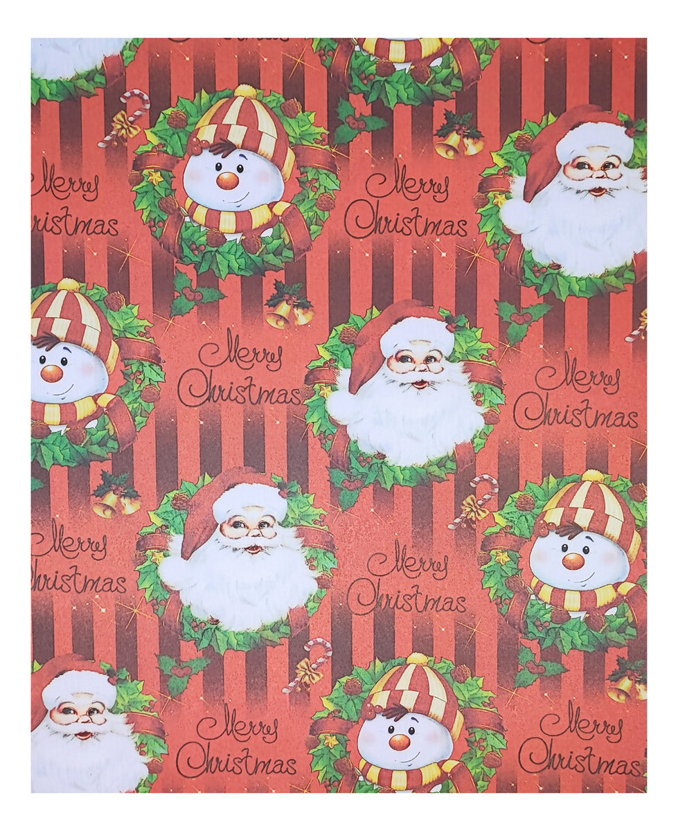 Papel De Regalo Navidad Satín (5 Pliegos) 50x70cm