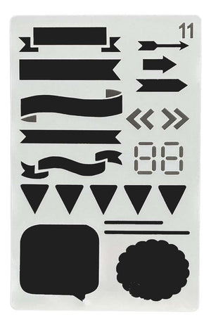 Plantilla Flexible Stencil Diseños Figuras Planner