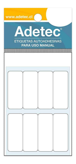 Etiqueta Manual Rectangular Blanca
