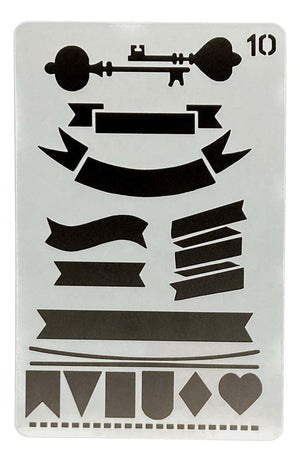 Plantilla Flexible Stencil Diseños Figuras Planner