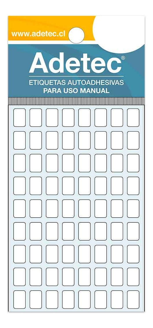 Etiqueta Manual Rectangular Blanca