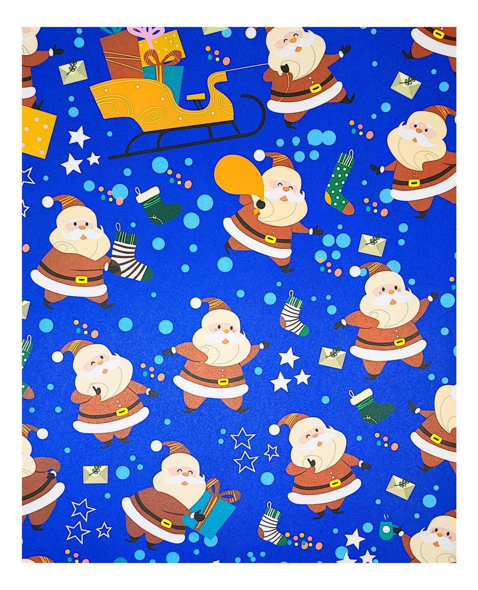 Papel De Regalo Navidad Satín (5 Pliegos) 50x70cm