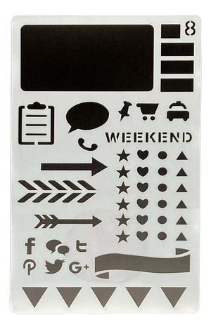 Plantilla Flexible Stencil Diseños Figuras Planner