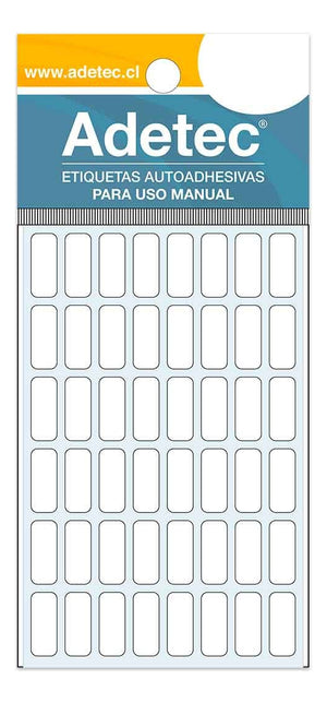 Etiqueta Manual Rectangular Blanca