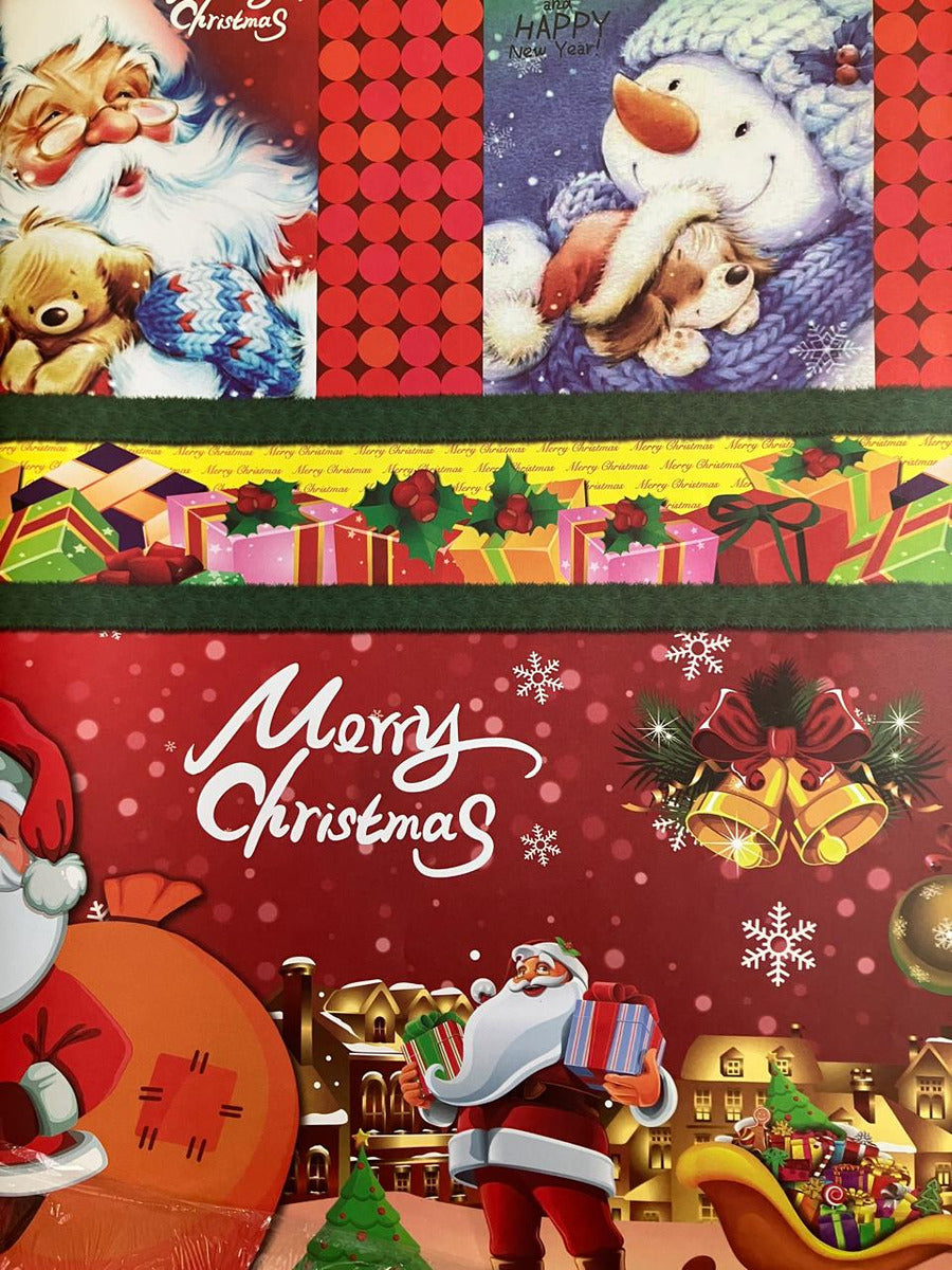 Papel De Regalo Navidad Satín (5 Pliegos) 50x70cm