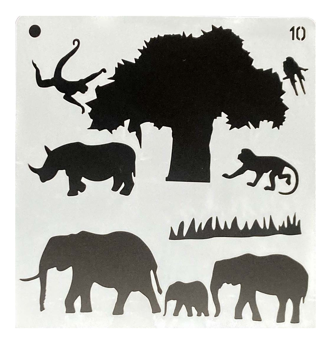 Plantilla Flexible 15x15 Cm Stencil Diseño Animales