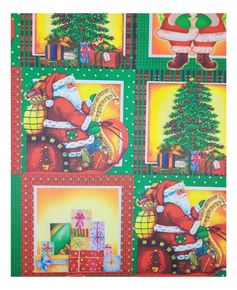 Papel De Regalo Navidad Satín (5 Pliegos) 50x70cm