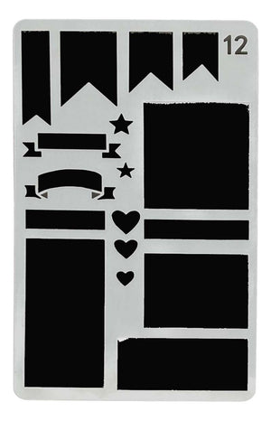 Plantilla Flexible Stencil Diseños Figuras Planner