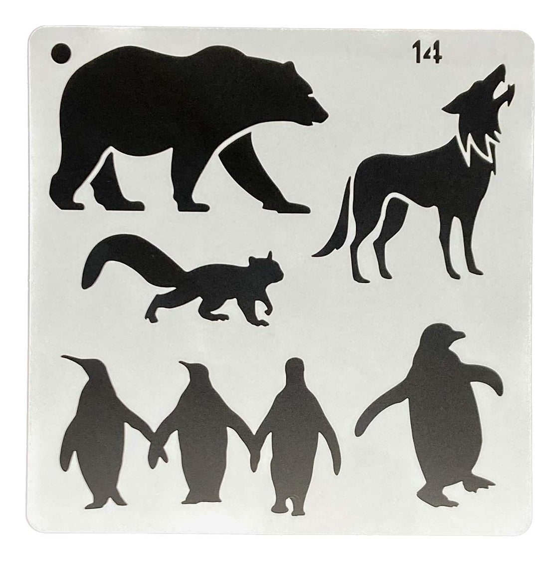 Plantilla Flexible 15x15 Cm Stencil Diseño Animales