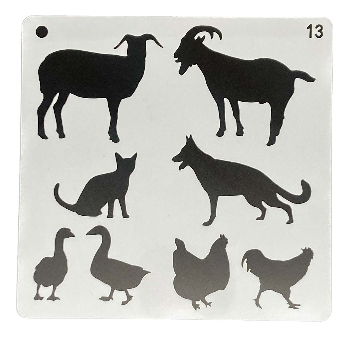 Plantilla Flexible 15x15 Cm Stencil Diseño Animales