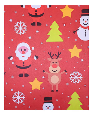 Papel De Regalo Navidad Satín (5 Pliegos) 50x70cm
