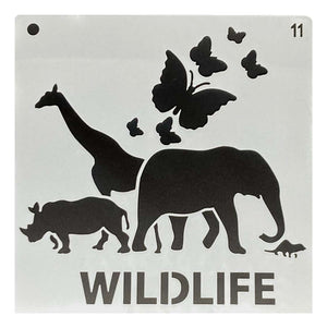 Plantilla Flexible 15x15 Cm Stencil Diseño Animales