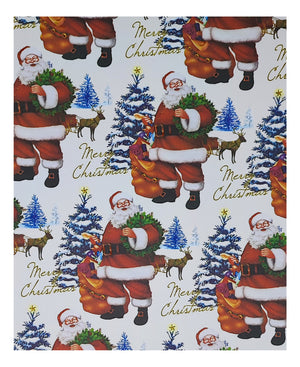 Papel De Regalo Navidad Satín (5 Pliegos) 50x70cm