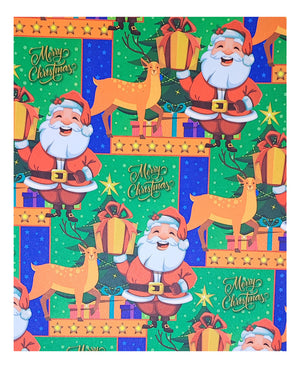 Papel De Regalo Navidad Satín (5 Pliegos) 50x70cm