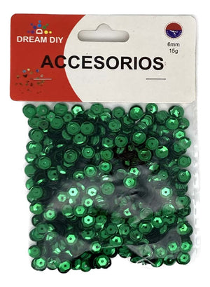 Lentejuelas Redondas 6mm Manualidades 15gr