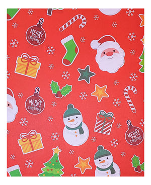 Papel De Regalo Navidad Satín (5 Pliegos) 50x70cm