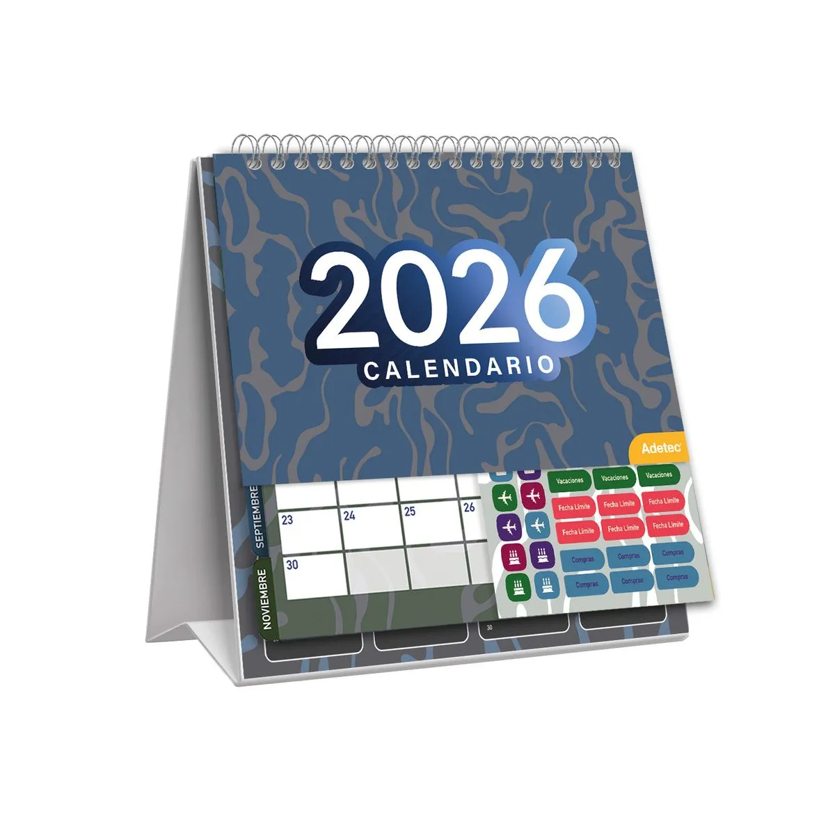 Calendario De Escritorio Anual Diseño Con Stickers