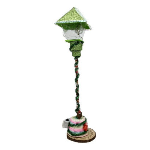 Farol Decorativo Navidad Con Luz Artesanal
