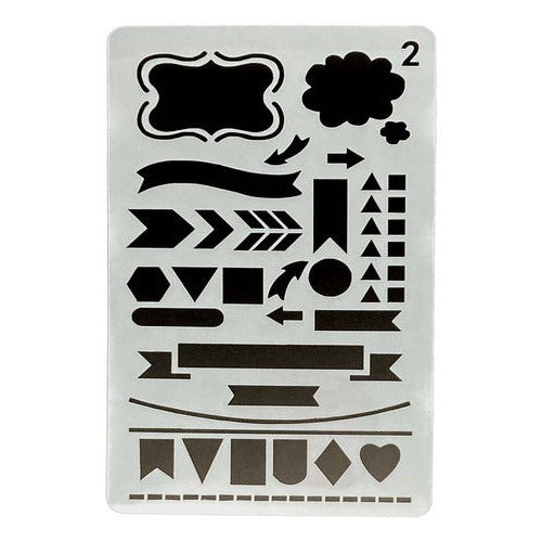 Plantilla Flexible Stencil Diseños Figuras Planner