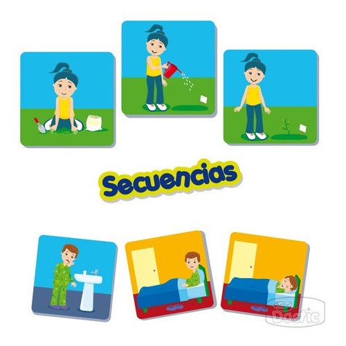 Tarjetas Secuencia Cartón 3 Tiempos Dactic