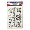 Plantilla Flexible Stencil Diseño Ribete Flores