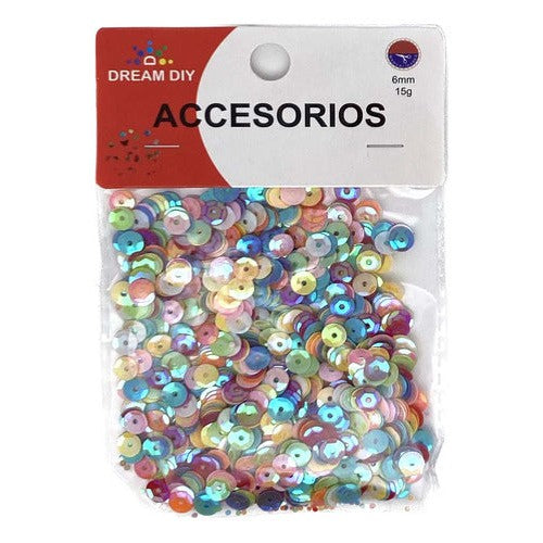 Lentejuelas Redondas 6mm Manualidades 15gr