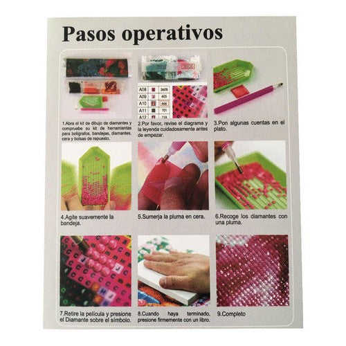 Pintura Diamante 30x30 + Caja 28 Espacios Cristales