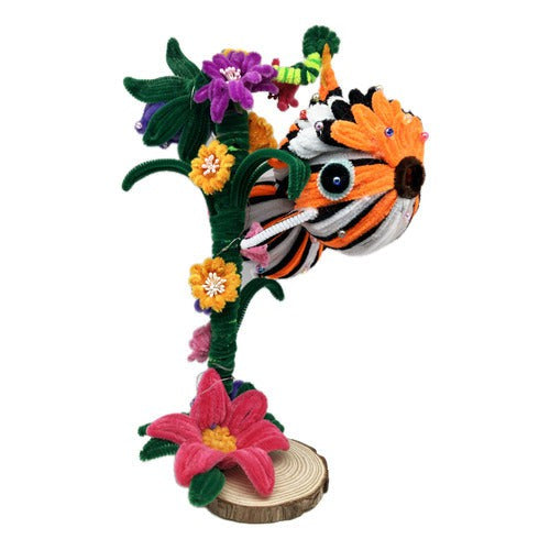 Pez Koi Decorativo De Limpiapipas Con Luz Artesanal