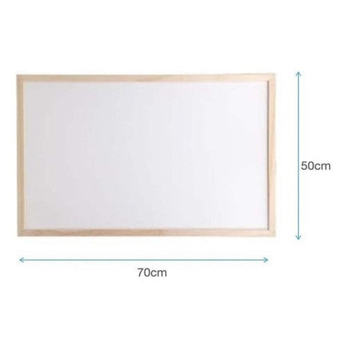 Pizarra Acrílica 50x70 Cm Borde Madera